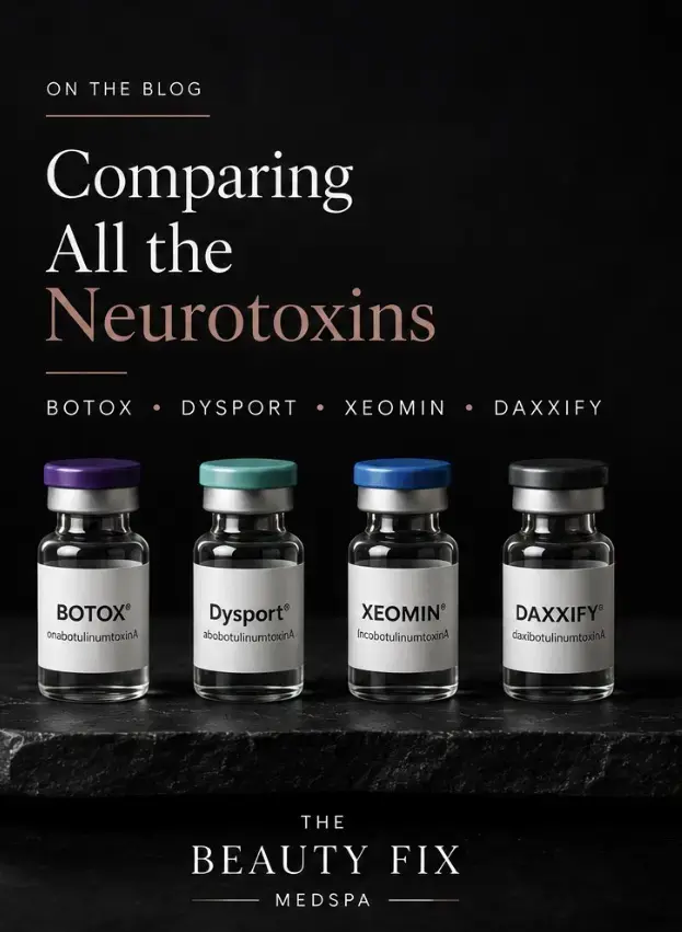 Botox vs Dysport vs Daxxify comparison at The Beauty Fix Medspa