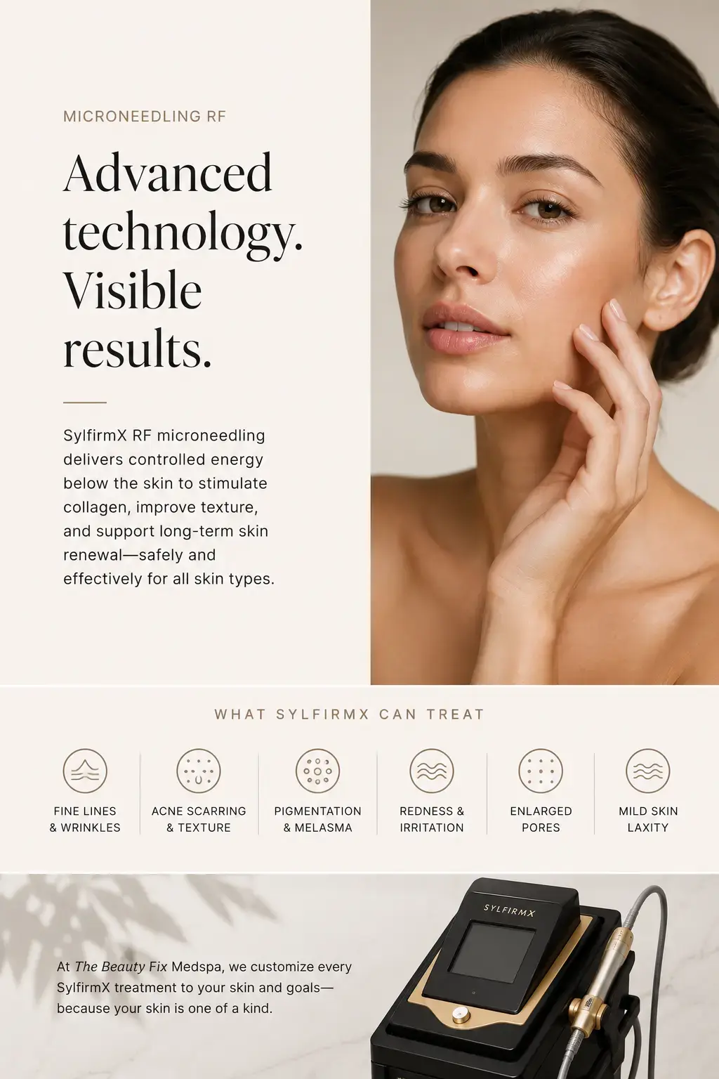 SylfirmX RF microneedling for skin rejuvenation at The Beauty Fix in North Scottsdale