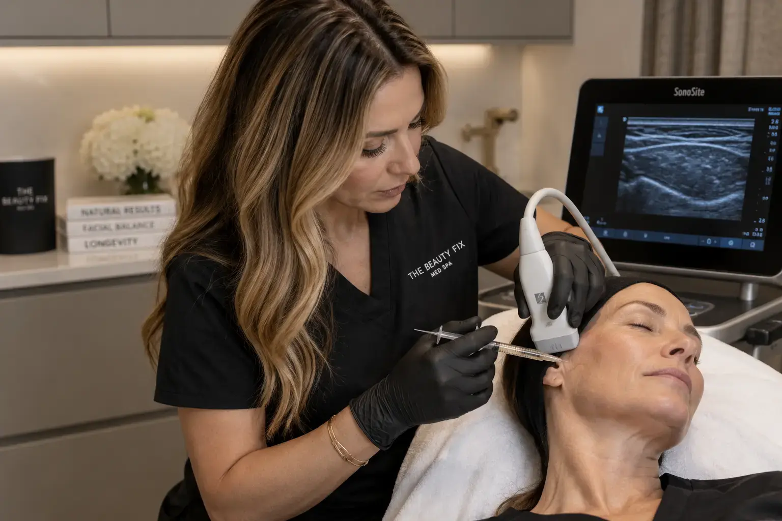 Ultrasound-guided advanced biologic treatment at The Beauty Fix Med Spa in North Scottsdale